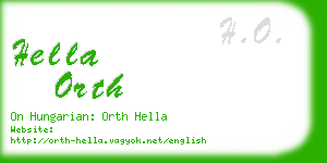 hella orth business card